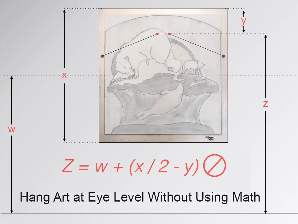 57-60 inches (standard eye-level center)