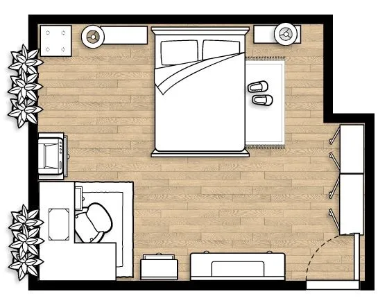 Bedroom furniture layout