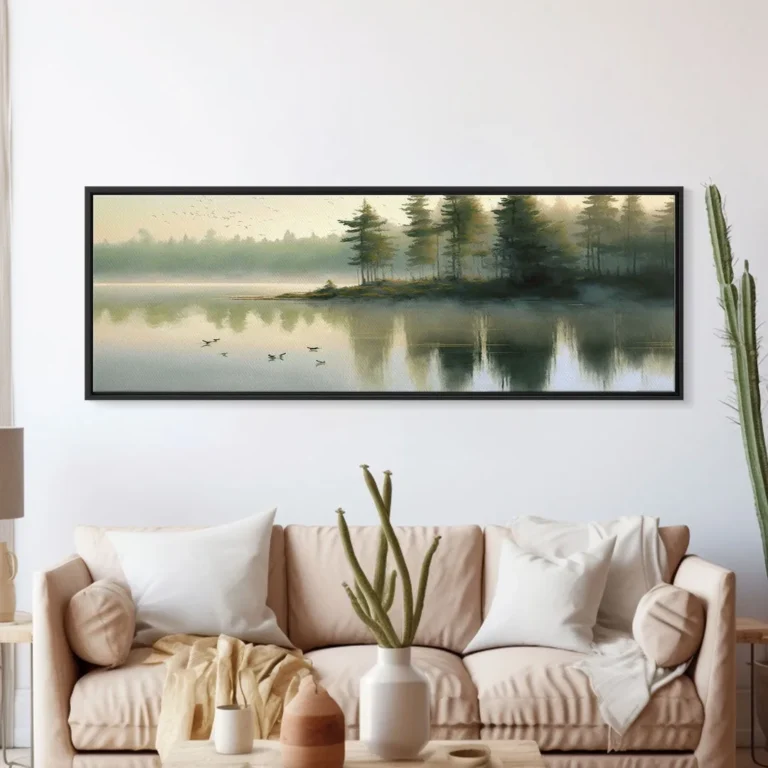 How high should wall art be hung