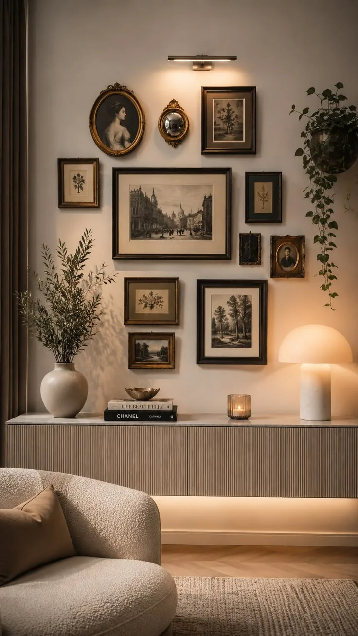 How to decorate a living room wall